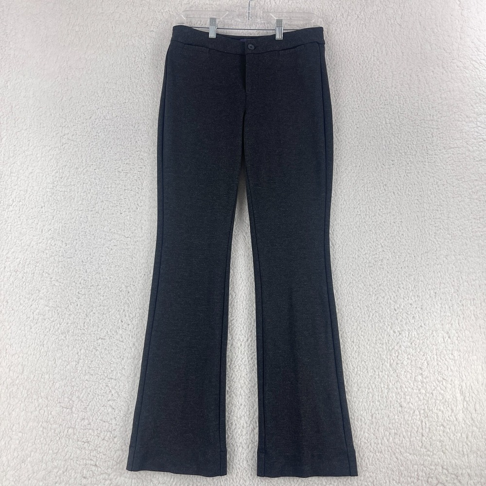 NYDJ Petites Gray Ponte Knit Bootcut Pants‎ Womens Mid-Rise Stretch Size 4P